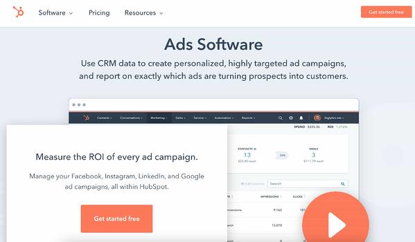 hubspot ads software