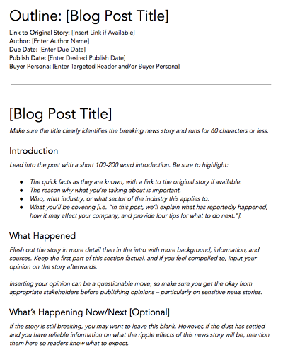 Free Blog Post Templates