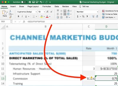 How to Protect Formulas in Excel step 1