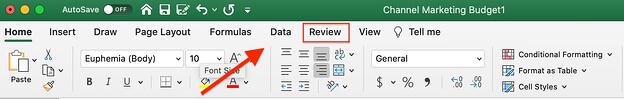 How To Protect a Worksheet in Excel step 1