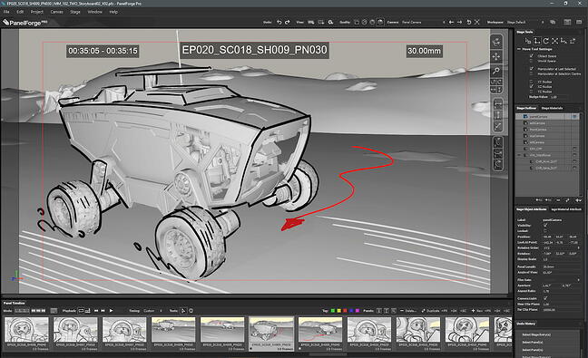 Storyboarding software by PanelForge