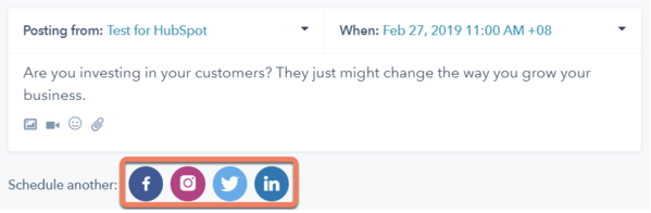 use hubspot to schedule instagram posts ahead of time