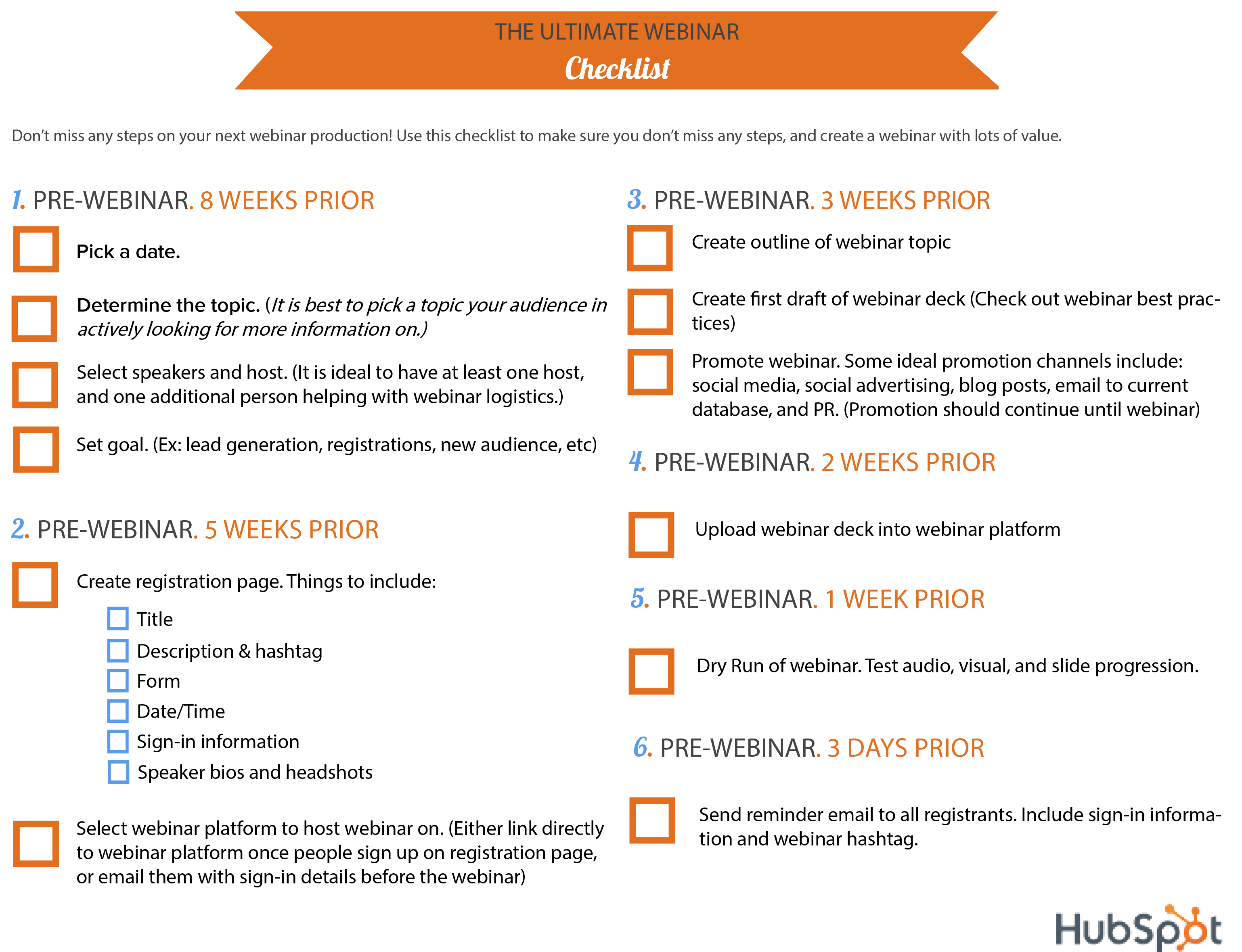 Lead magnet idea for a webinar checklist