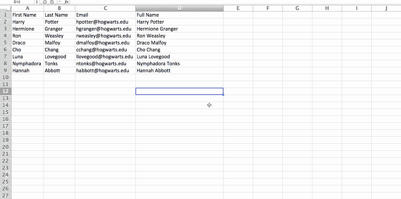 Transpose tool in Excel