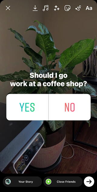 Poll stickers in Instagram Stories