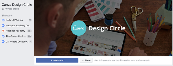 best facebook groups: canva