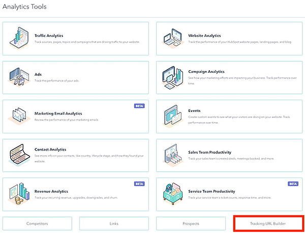 How to Build UTM Codes in HubSpot: open the tracking url builder