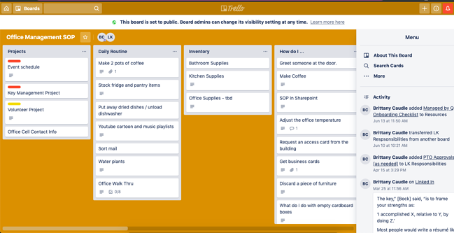 sop software: trello