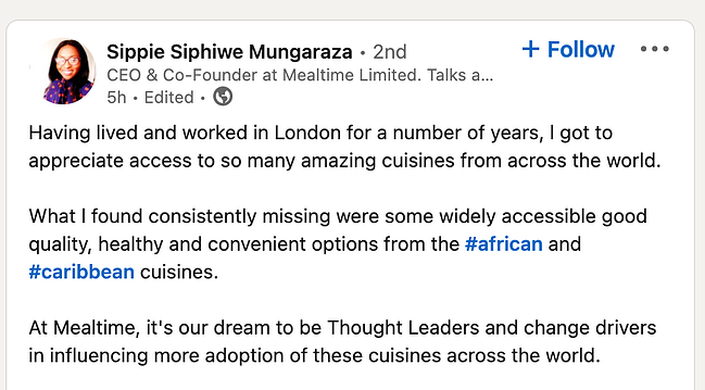 Thought leadership content to drive traffic featuring Sippie Siphiwe Mungaraza