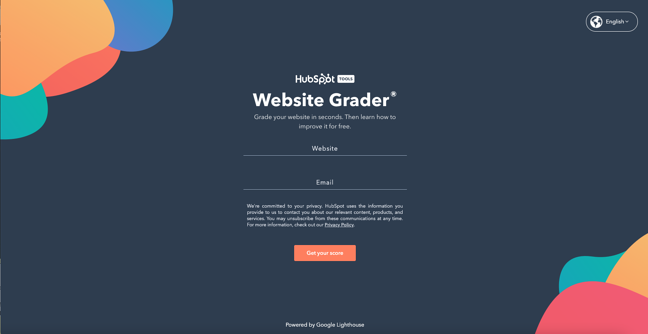 HubSpot's website grader