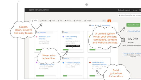 brightpod for marketing example of a marketing collaboration platform