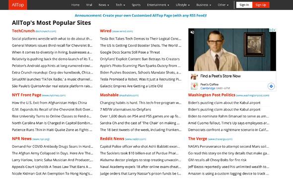 alltop news content aggregation site