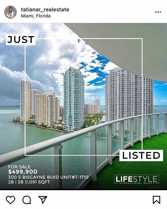 realtor social media example instagram post announcing new listing