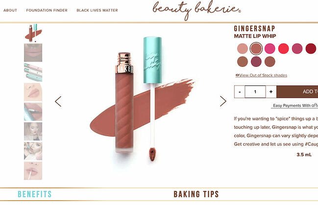 Brand awareness example: Beauty Bakerie