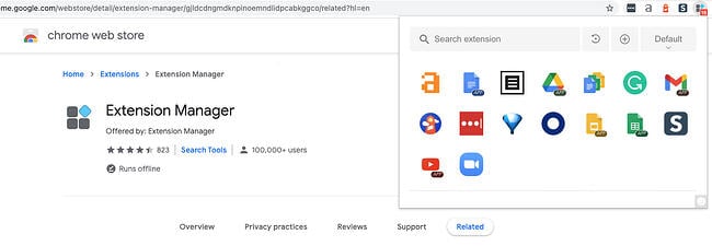 Extensions Manager Chrome extension