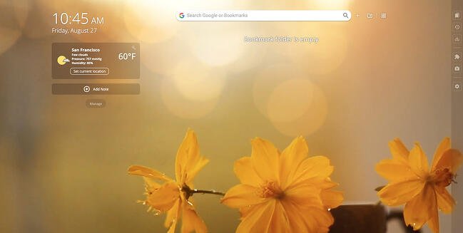 Homey New Tab Chrome extension