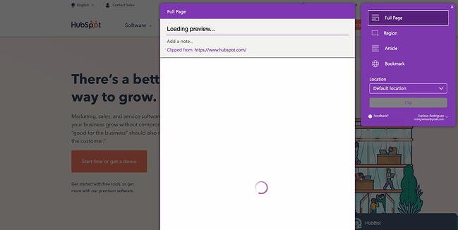 OneNote Web Clipper Chrome extension