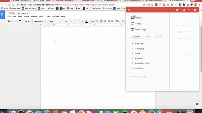 Todoist Chrome extension