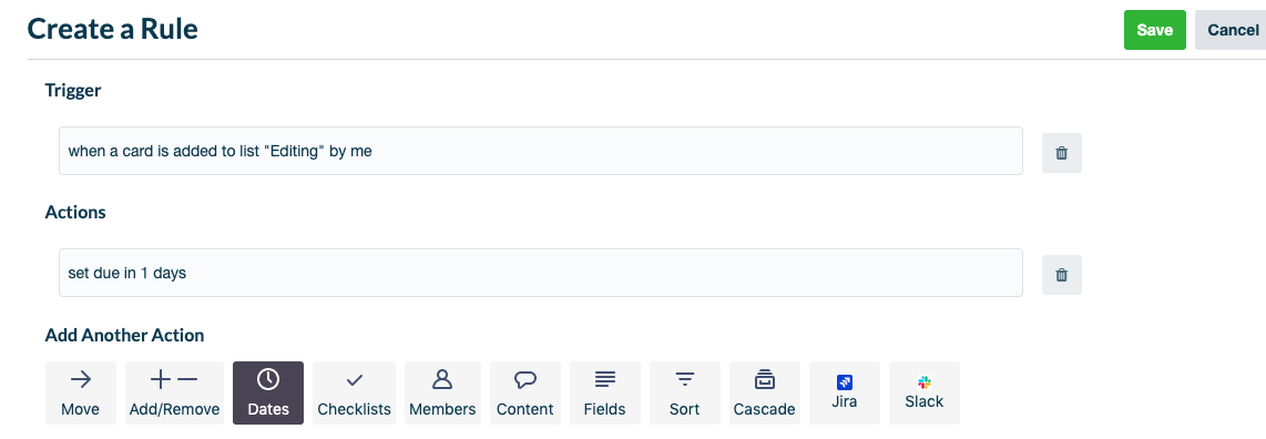 Trello automation change due date