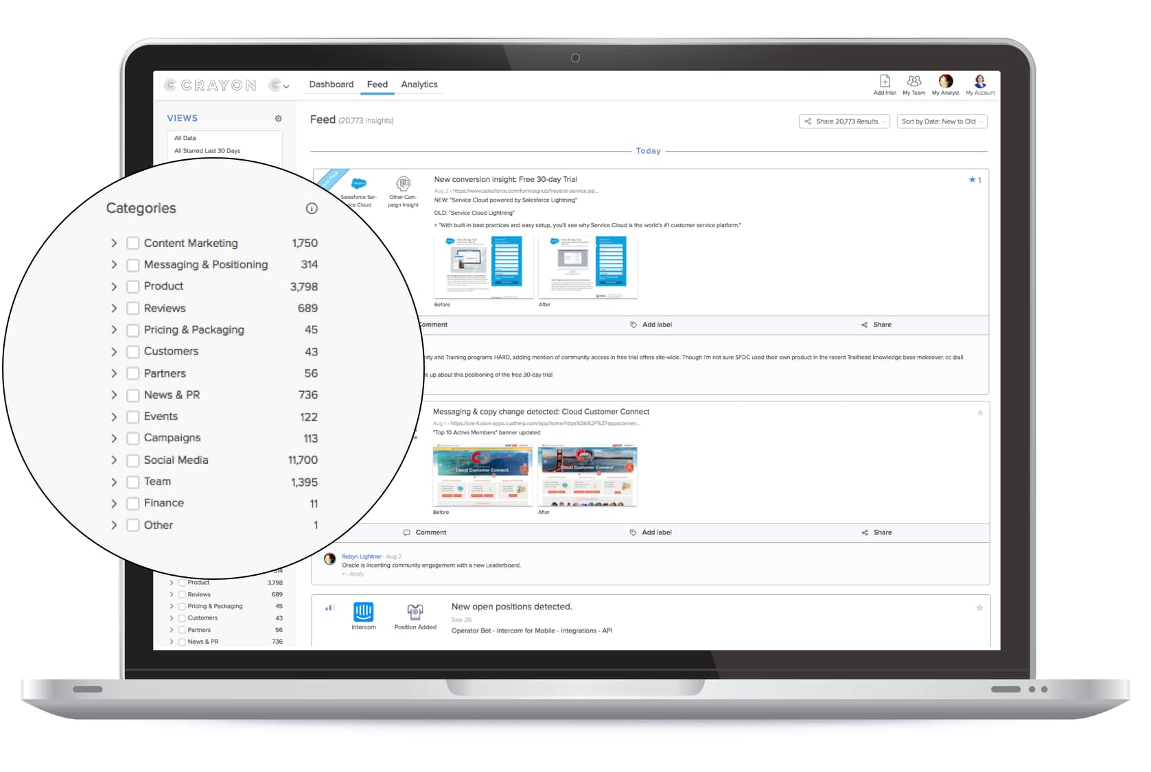 content intelligence software example: crayon