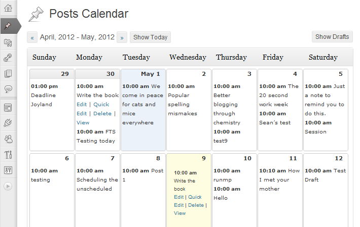 best wordpress plugins for marketers: editorial calendar