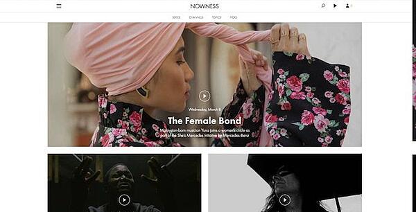 website design inspiration nowness