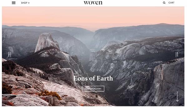 website design inspiration woven