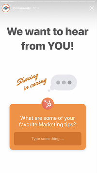 HubSpot Questions INstagram Story