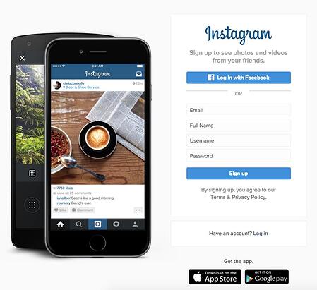 CTA example: Instagram