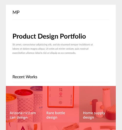 email newsletter templates: mailportfolio