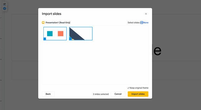 powerpoint presentation: importing slides into google slides