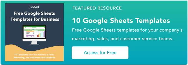 business google sheets templates