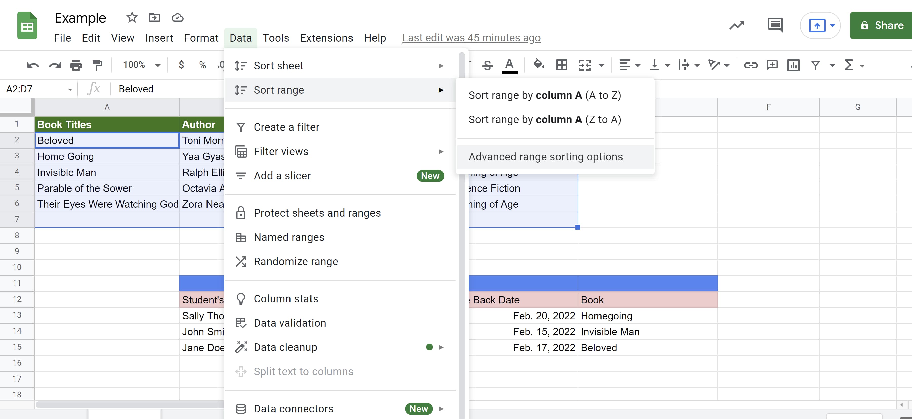 How To Sort In Google Sheets By Last Name