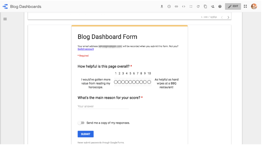 google data studio tips: embed content example