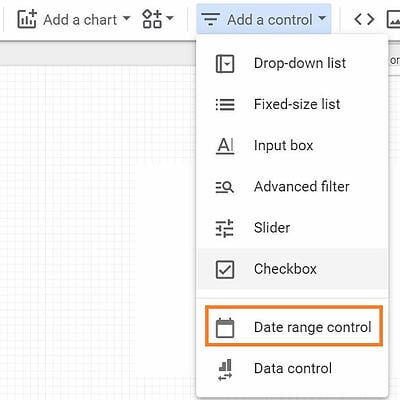 google data studio tips: date range control