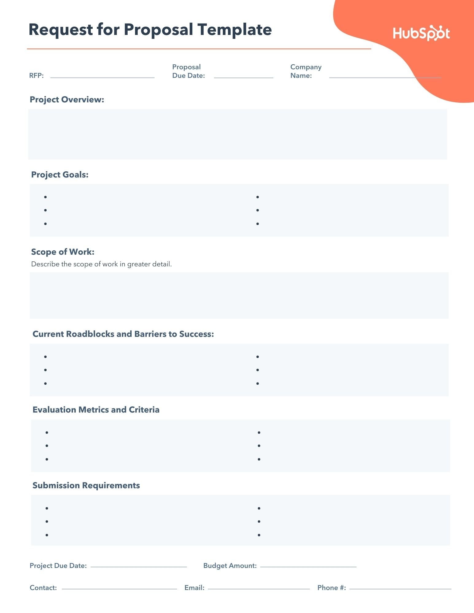 Free editable rfp request for proposal pdf template