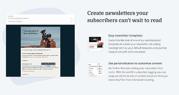 Newsletter Software Tool: ConvertKit