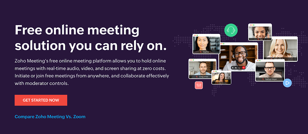 best free webinar software: Zoho meeting