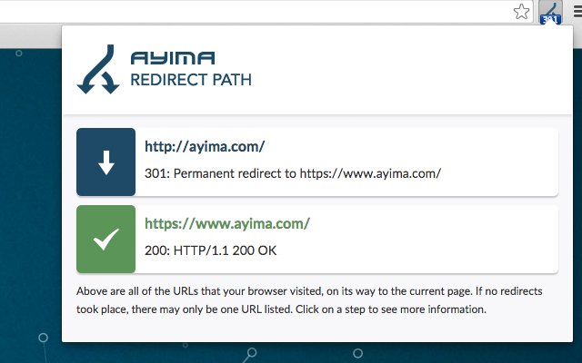 seo chrome extension: redirect path