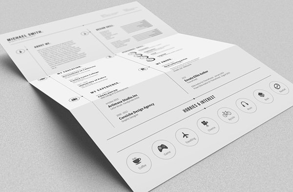 Best Resume Template: black and white resume