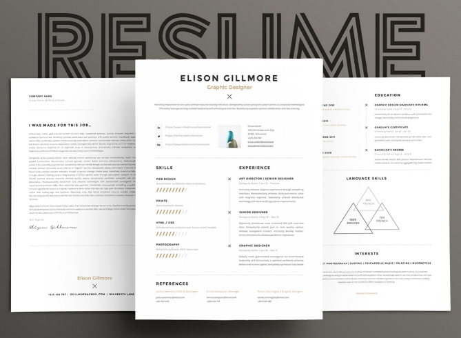 Best Resume Template: clean and modern resume