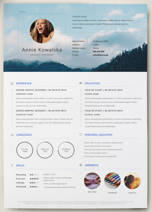 Best Resume Template: photo background resume