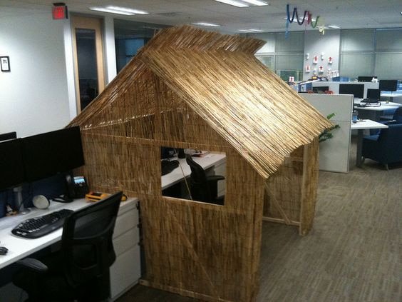 Office Prank: Tiki desk 