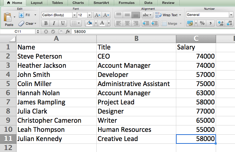 Format numbers into currency in Excel