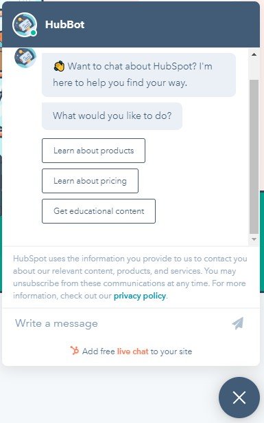 Conversational Marketing Chat Bot | HubSpot