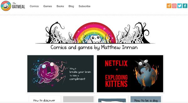 the oatmeal website to cure boredom 