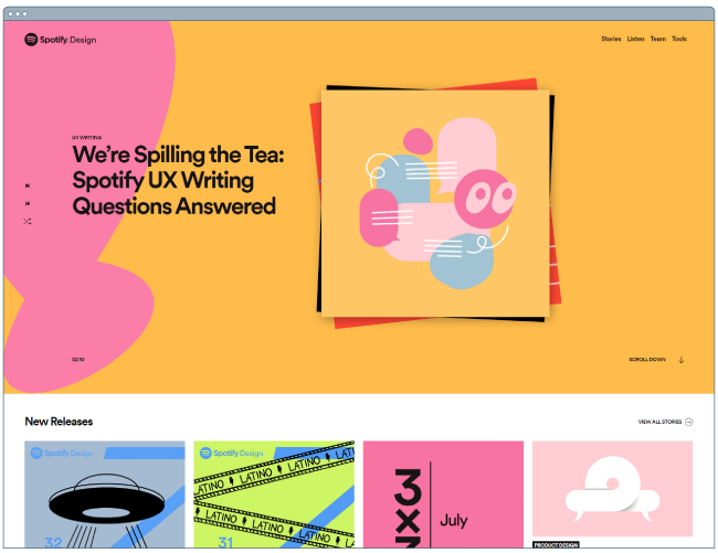 Best website examples: Spotify