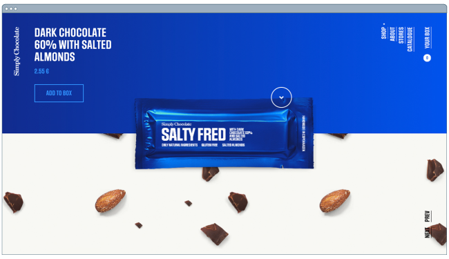 Best website examples: simply chocolate