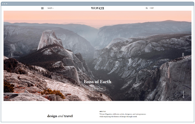 Best website examples: woven magazine