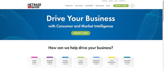 b2b website examples: netbase quid